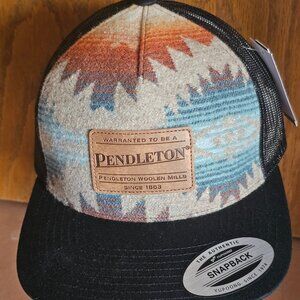 Pendleton Trucker Snapback Wool Cap Hike Fish Adult Fit New with Tags